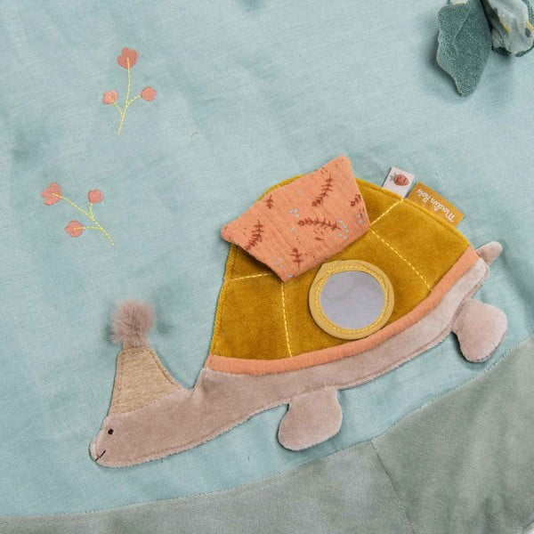 Tappeto da gioco per bambini verde chiaro Trois Petits Lapins - Moulin Roty-image-3