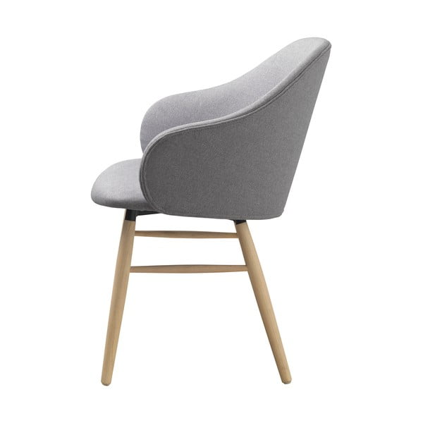 Sedia da pranzo grigia in rovere Teno - Unique Furniture-image-3