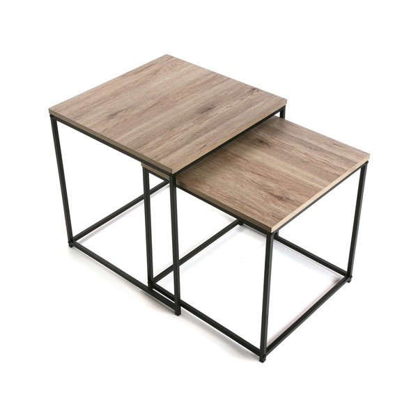 Set di 2 tavoli in legno di quercia Meno - Versa