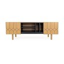Tavolo TV in rovere nero/naturale 175x60 cm Porto - Woodman