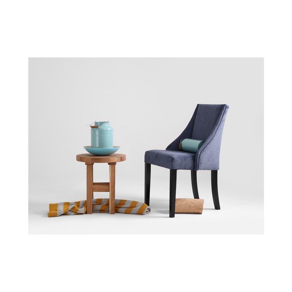 Sedia da pranzo blu scuro con gambe nere Custom Form Venti - CustomForm-image-2