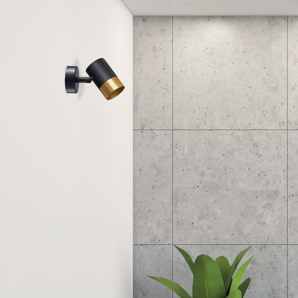 Lampada da parete in colore nero-oro Tobi - Candellux Lighting-image-1