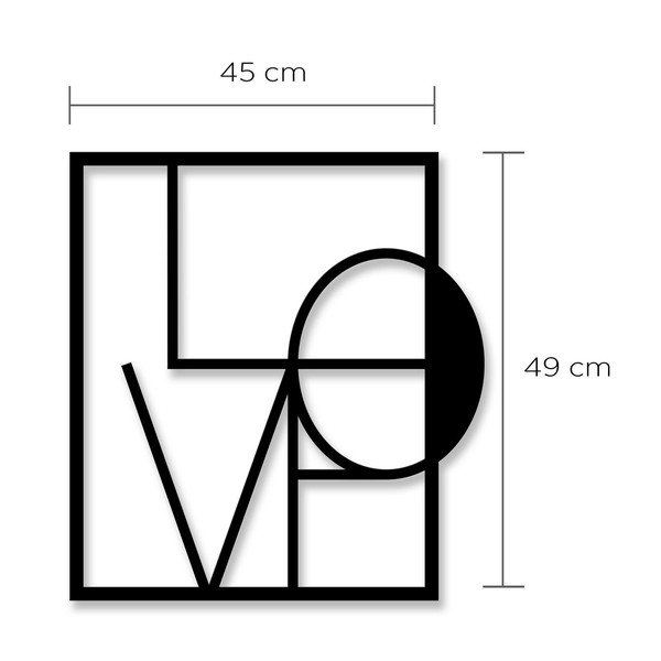 Decorazione murale in metallo Love - Wallity-image-2