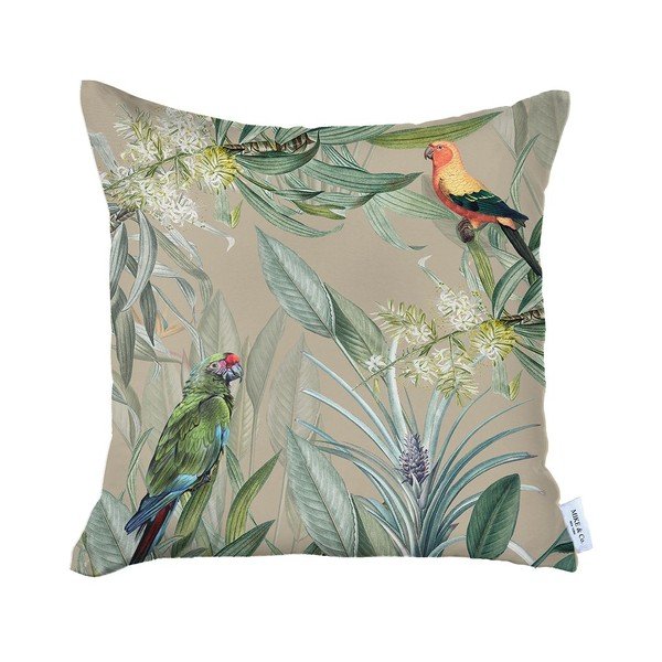 Federa beige Jungle Birds, 43 x 43 cm Honey - Mike & Co. NEW YORK