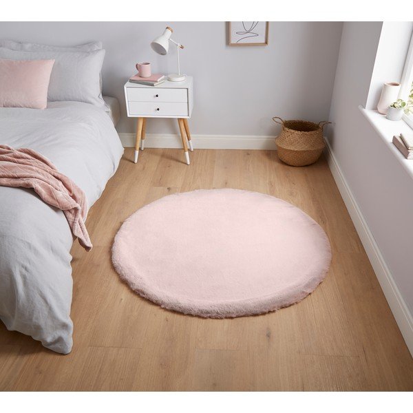 Tappeto rosa , ⌀ 120 cm Teddy - Think Rugs-image-1