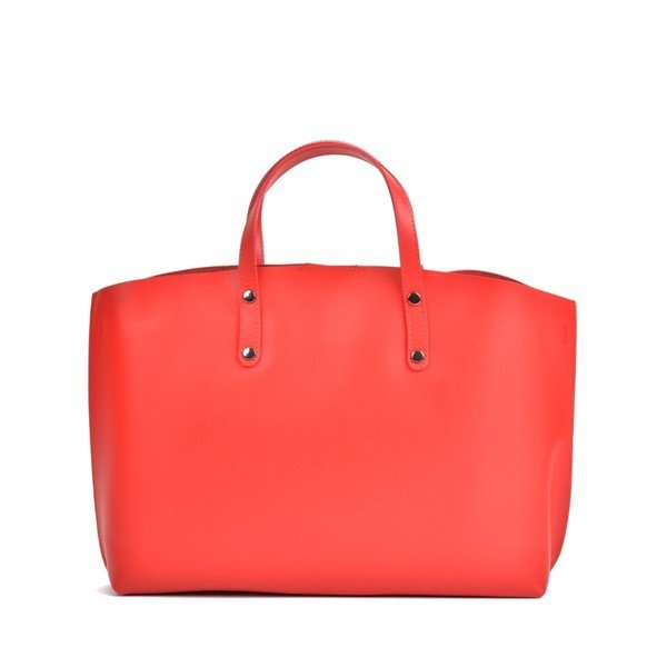 Červená kožená kabelka Mangotti Bags Lulia-image-2