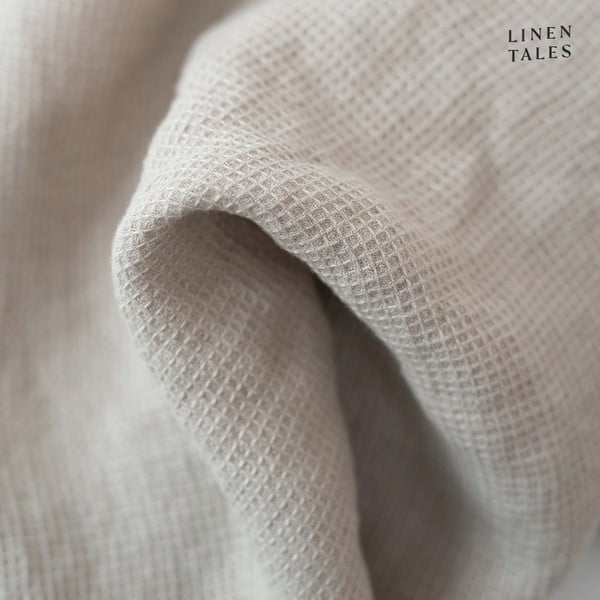 Asciugamano in lino waffle di colore naturale 100x140 cm Natural Fine Waffle - Linen Tales-image-2