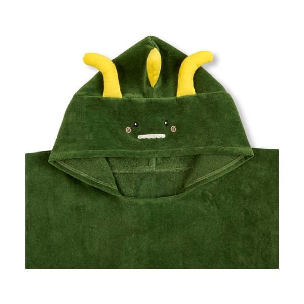Poncho per bambini verde in cotone Joep – Good Morning-image-3