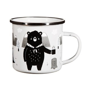 Tazza per bambini in smalto bianco Bear Adventure - Sass & Belle