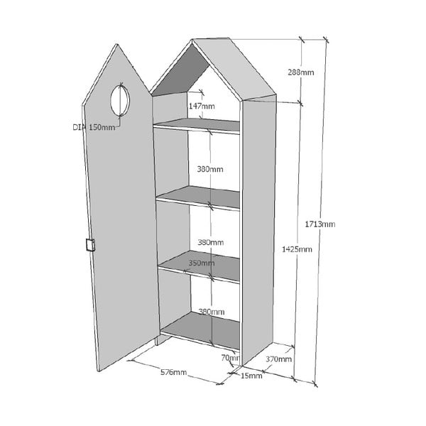 Armadio rosa della casa Casami - Vipack-image-3