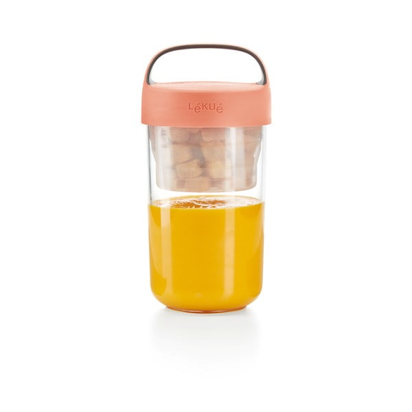 Vasetto per zuppa con coperchio arancione , 600 ml To Go - Lékué-image-4