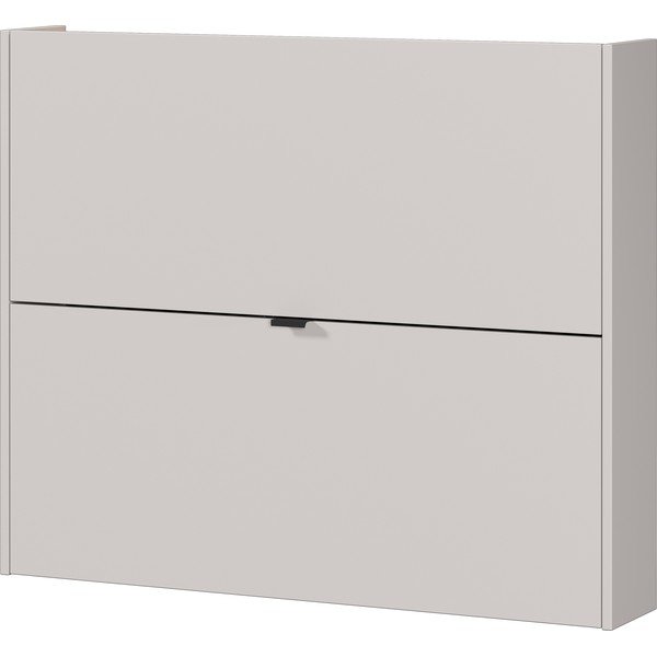 Scarpiera color crema con effetto rovere con ante ribaltabili/da parete 100x83x18 cm Ameca – Germania