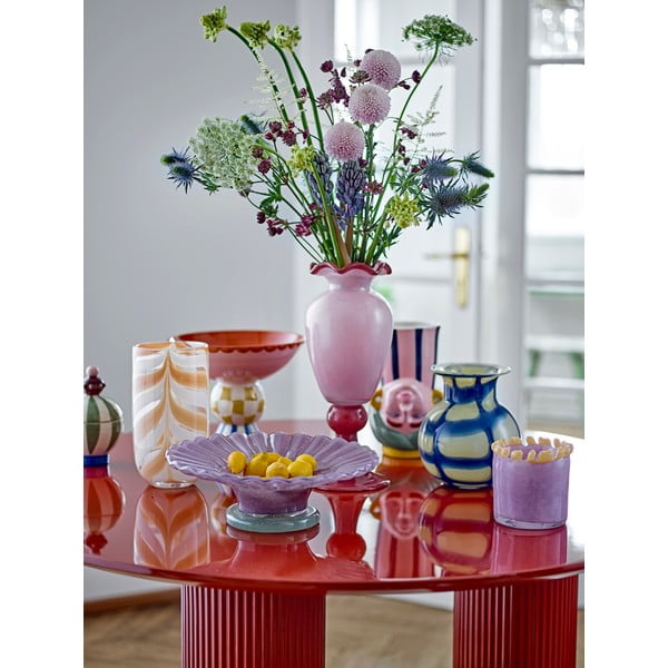 Vaso rosa in vetro (altezza totale 34 cm) Frills – Bloomingville-image-2