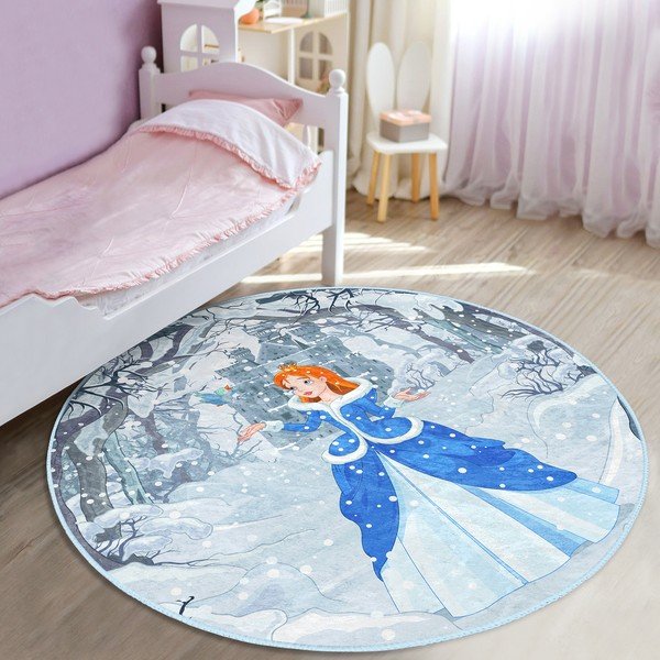 Tappeto blu per bambini ø 100 cm Comfort - Mila Home-image-1