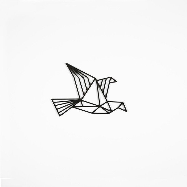 Set di 3 decorazioni murali nere Fly Away - Evila Originals-image-2