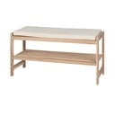 Scarpiera in legno massiccio di acacia con panca in colore naturale Acina - Wenko