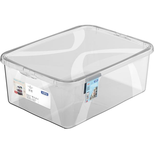 Cassetta di plastica con coperchio 10 l Lona - Rotho