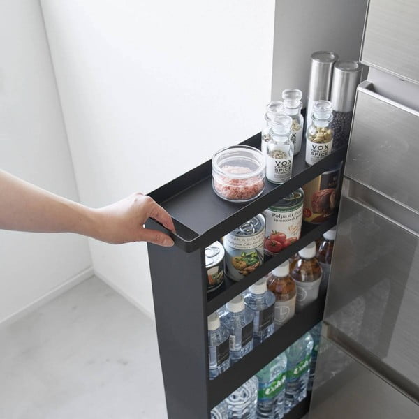 Scaffale per il bagno nero opaco in acciaio 48x80,5 cm Tower – YAMAZAKI-image-1