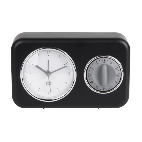 Orologio da tavolo nero con minuteria da cucina Nostalgia - PT LIVING-image-1