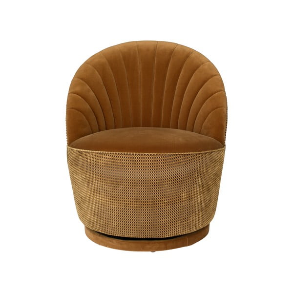 Poltrona in velluto marrone Madison - Dutchbone-image-4