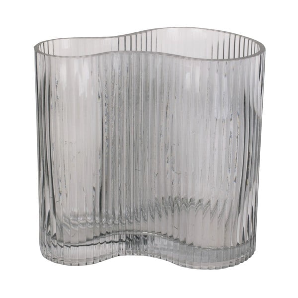 Vaso in vetro grigio Wave, altezza 18 cm Allure Wave - PT LIVING-image-3