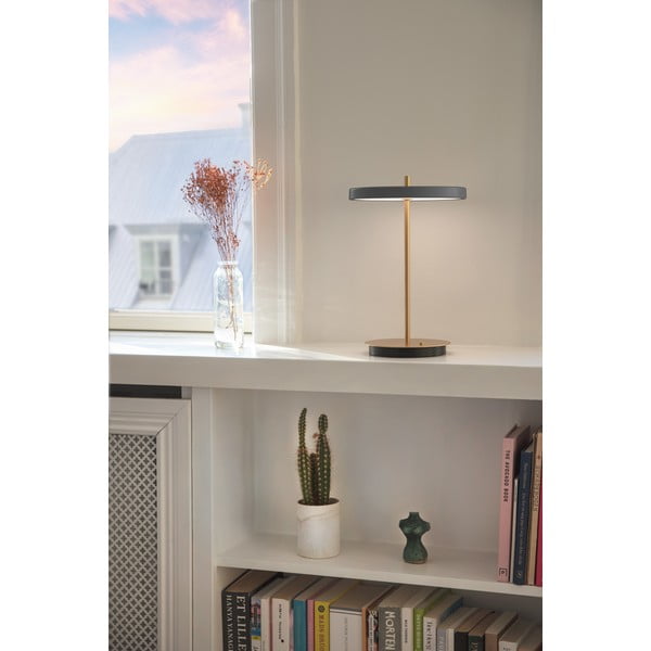 Lampada da tavolo dimmerabile a LED antracite con paralume in metallo (altezza 31 cm) Asteria Move - UMAGE-image-3