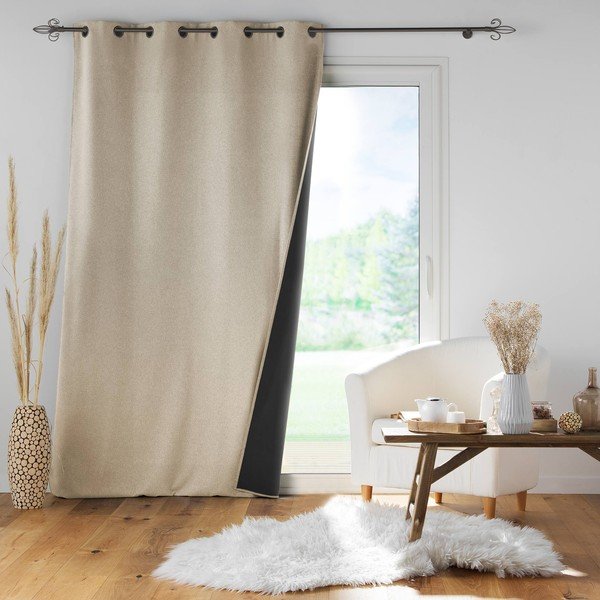 Tenda beige 140x260 cm Jupiter – douceur d'intérieur-image-3