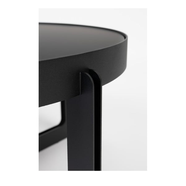 Tavolino da salotto rotondo nero Centre – Zuiver-image-1