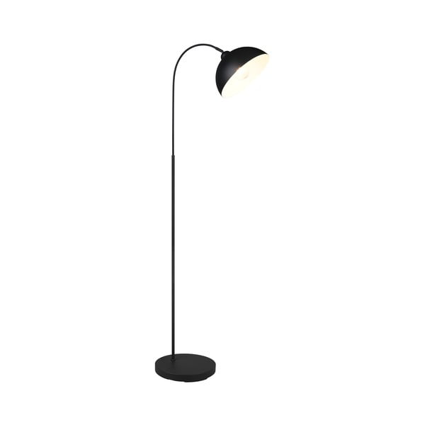 Lampada da terra nera con paralume in metallo (altezza totale 170 cm) Sierra – Trio-image-1