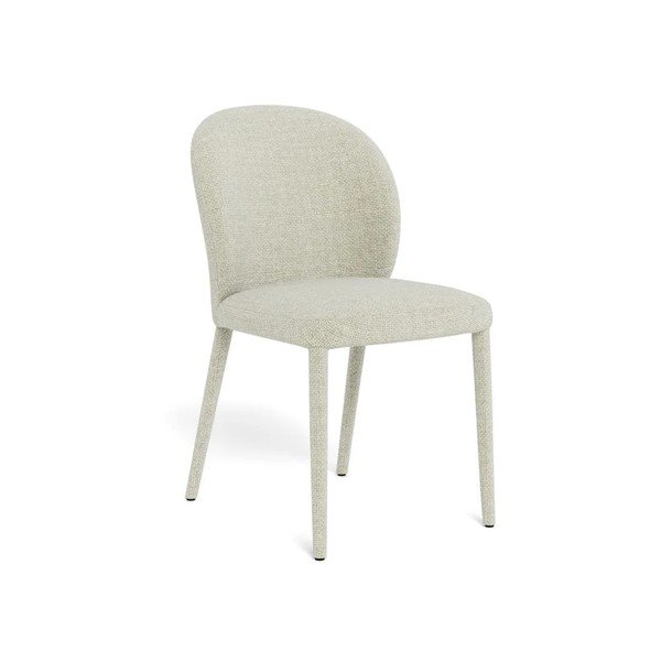 Sedie da pranzo in set grigio chiaro imbottito impilabili 2 pz Patricia – Actona