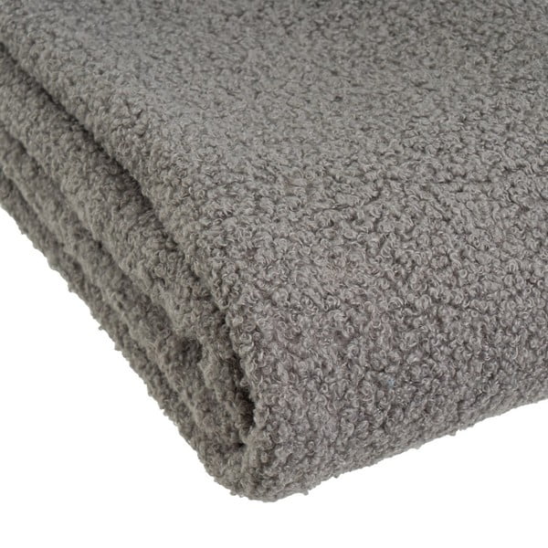 Coperta grigia in sherpa 130x160 cm Sherpa Bouclé – Casa Selección-image-2