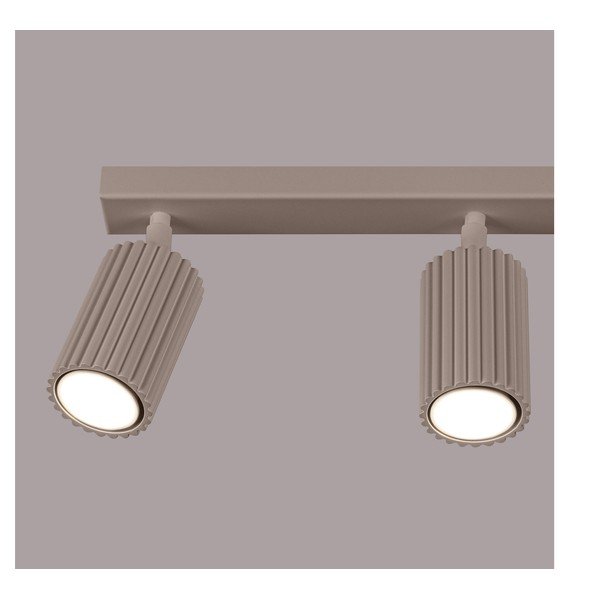 Faretto grigio tortora in metallo 6,5x45 cm Gleam – Sollux-image-4