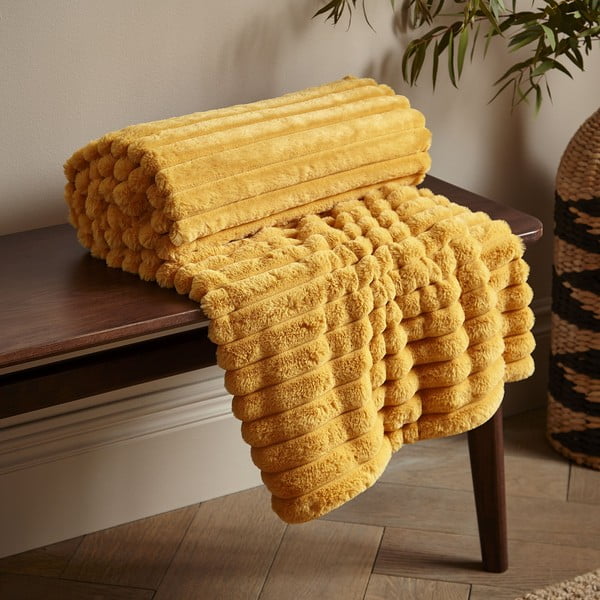 Coperta in micropile 130x170 cm Cosy Ribbed - Catherine Lansfield-image-1