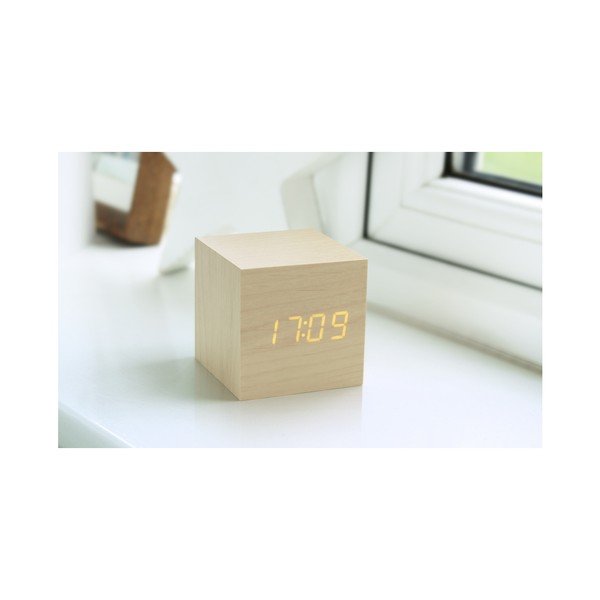 Sveglia digitale Wooden Cube Click – Gingko-image-3