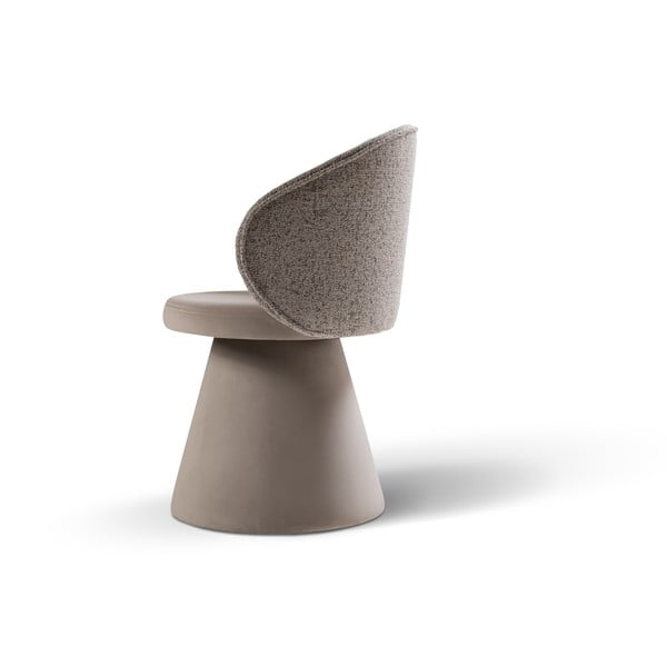 Poltrona beige con rivestimento in velluto Inez – Micadoni -image-3