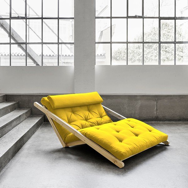 Dvoumístná variabilní lenoška Karup Figo Raw/Amarillo