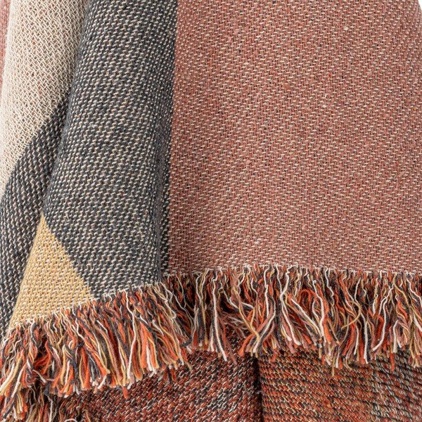 Coperta marrone in cotone riciclato 130x160 cm Arni – Bloomingville-image-2