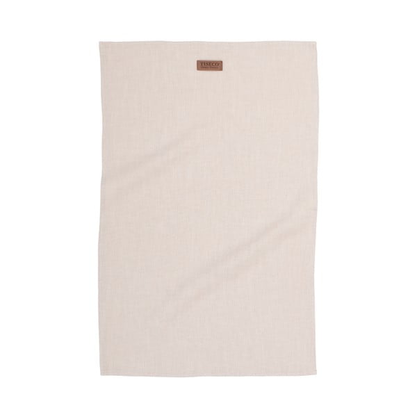 Asciugamano di lino beige, 42 x 68 cm - Tiseco Home Studio