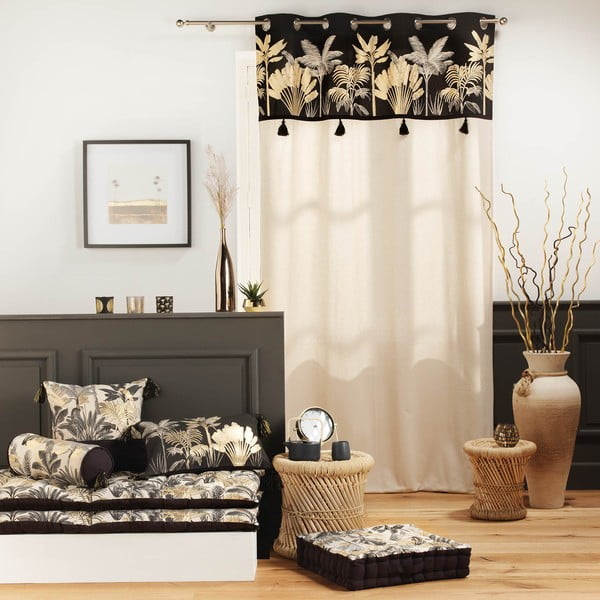 Tenda nera e beige 140x240 cm Karaba - douceur d'intérieur-image-2