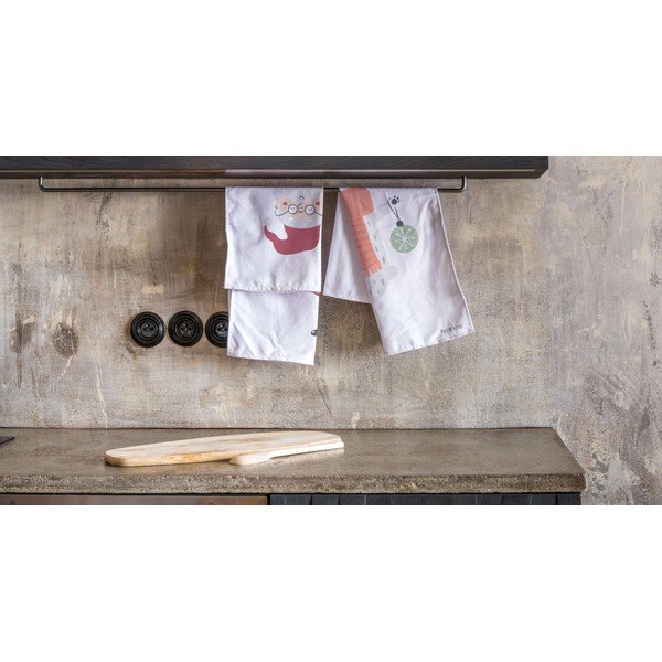 Set di 2 strofinacci natalizi in cotone, 70 x 50 cm Christmas Creatures - Butter Kings-image-1