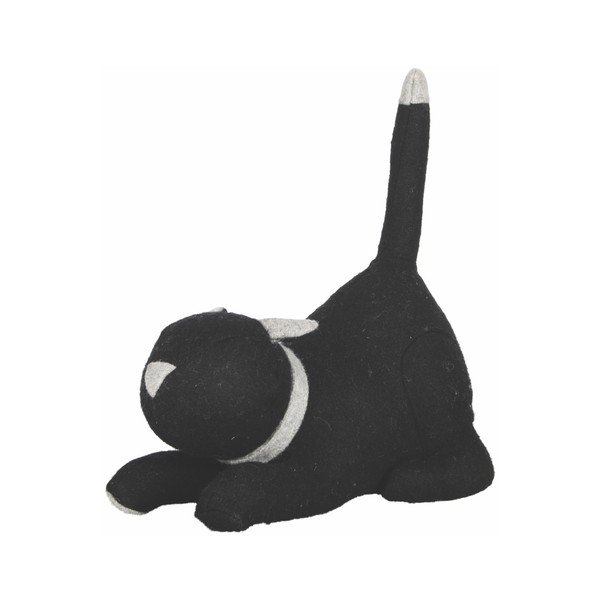 Černá zarážka na dveře Esschert Design Cat
