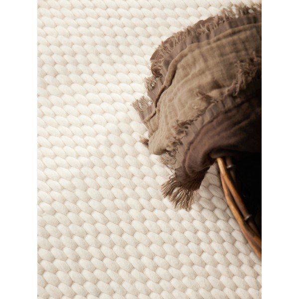 Tappeto rotondo color crema in lana tessuto a mano ø 200 cm Lyon Beans – Elle Decoration-image-3