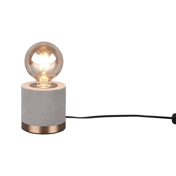 Lampada da tavolo grigia in velluto (altezza totale 11 cm) Judy – Trio-image-2