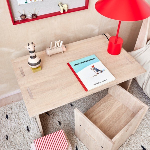 Lampada da tavolo rossa in metallo (altezza totale 50 cm) Kasa – OYOY Living Design-image-2