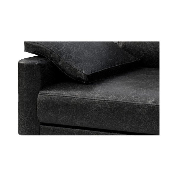 Divano in pelle nera Musso, 211 cm - MESONICA-image-4