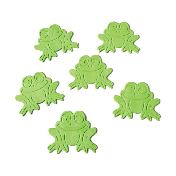 Set di tappetini antiscivolo per bambini 6 pz per la vasca 9x8 cm Grenouilles – Spirella