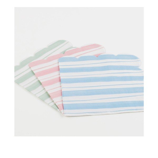 Tovaglioli di carta in set da 16 Ticking Stripe - Meri Meri-image-1