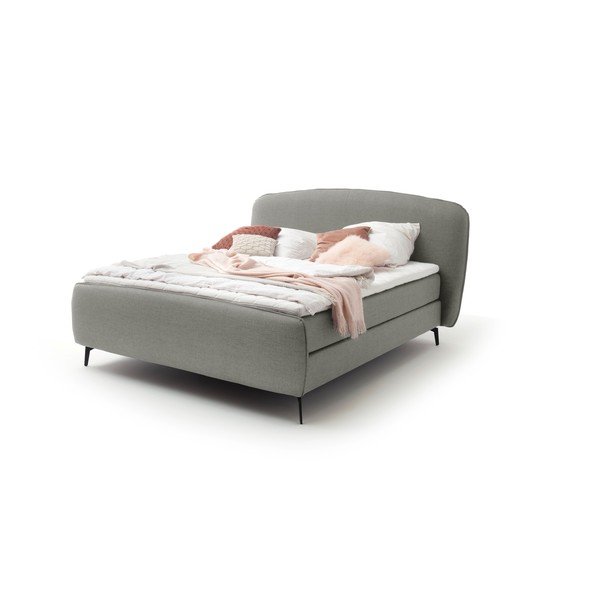 Letto boxspring grigio chiaro 180x200 cm Imola – Meise Möbel-image-2