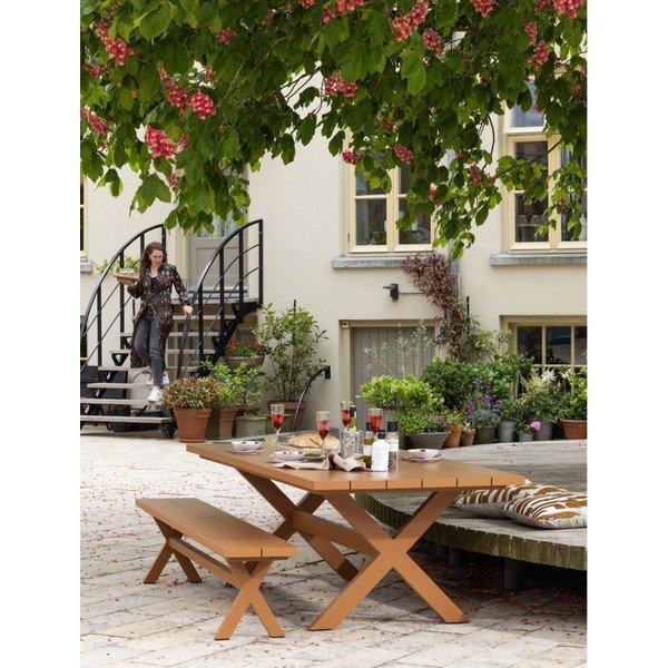 Tavolo da pranzo da giardino in alluminio 100x220 cm Delta - Exotan-image-1