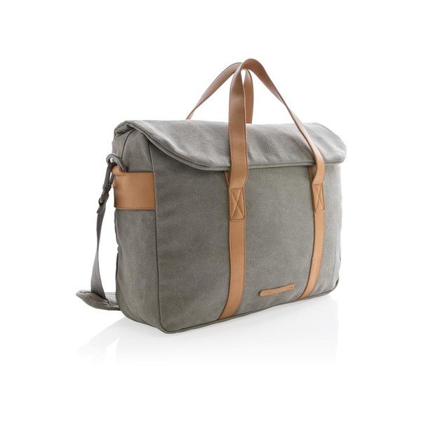 Šedá plátěná taška na notebook 15,6'' XD Collection, 16 l